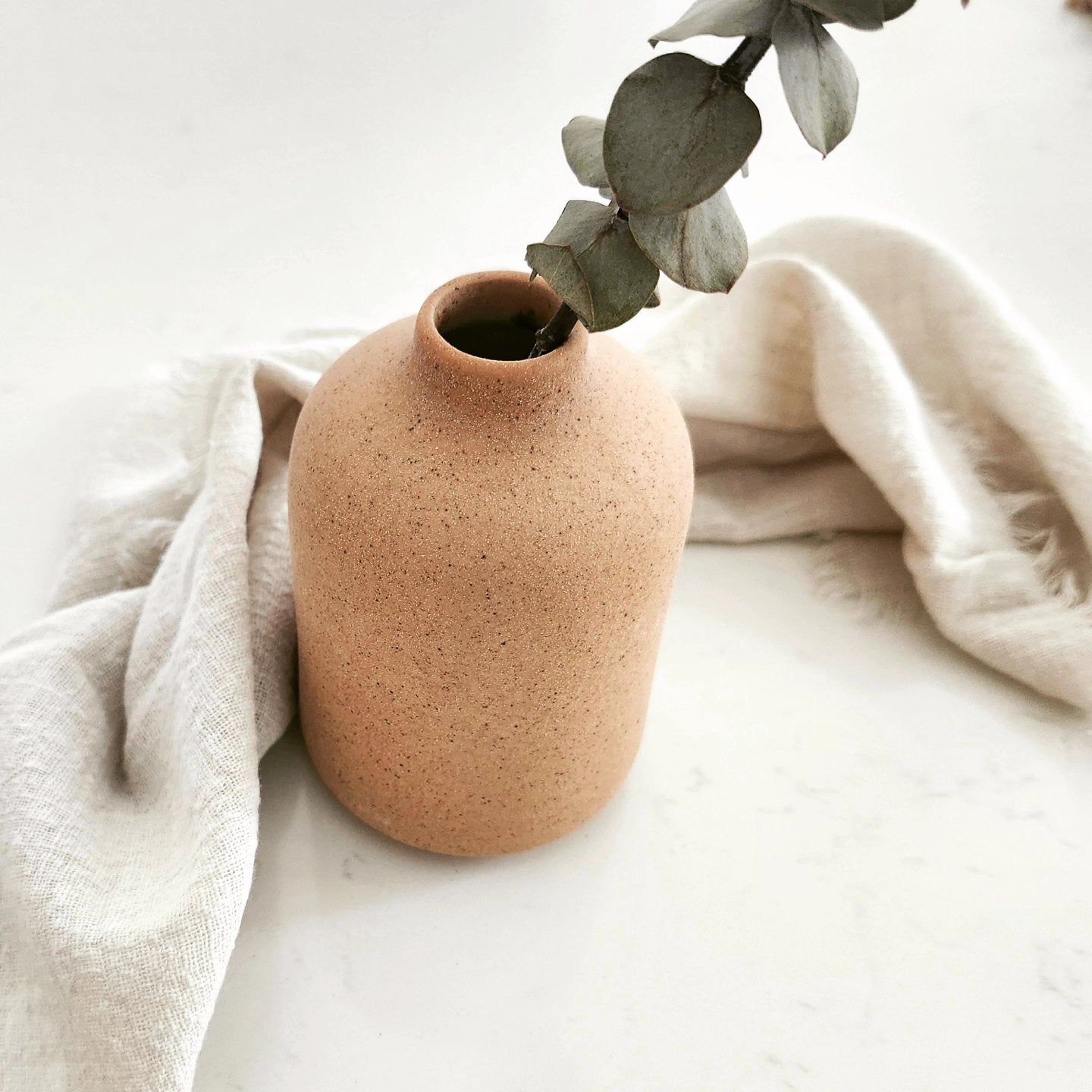 Vase en céramique mini | Blanc noir ou tan
