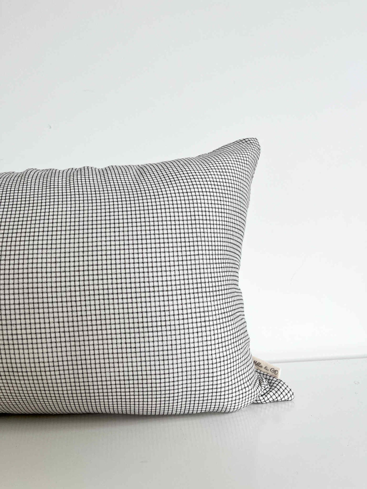 Housse de coussin Thalia | mini lumbar à carreaux