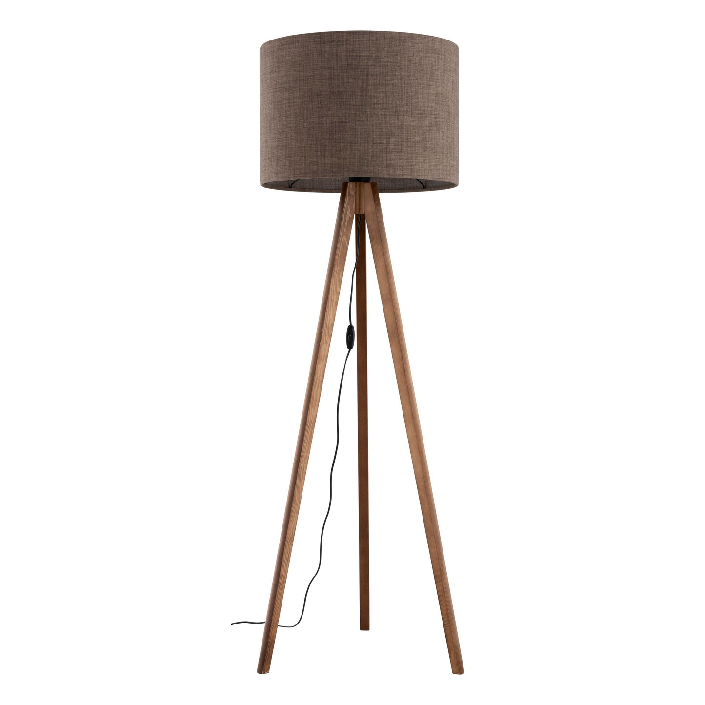 Grande lampe à poser style mid Century | bois de noyer brun