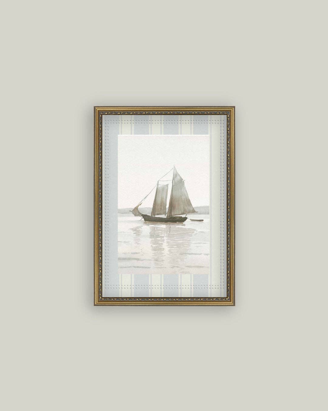 Cadre vintage | Voilier sur eaux calmes