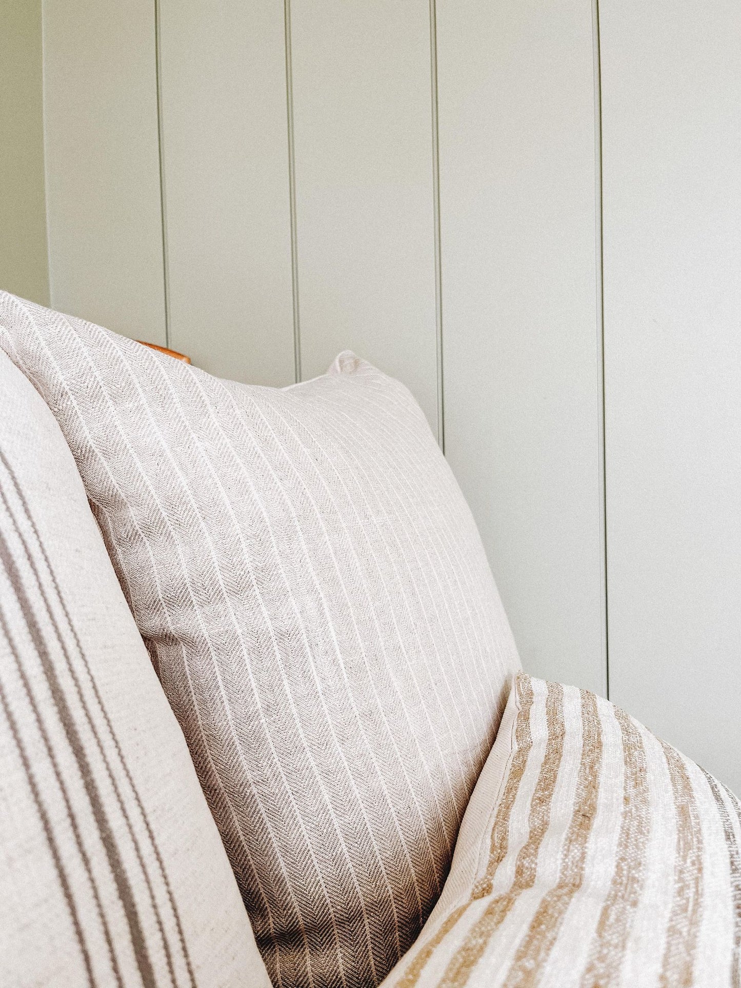 Housse de coussin Myra | Lin rayé délicat