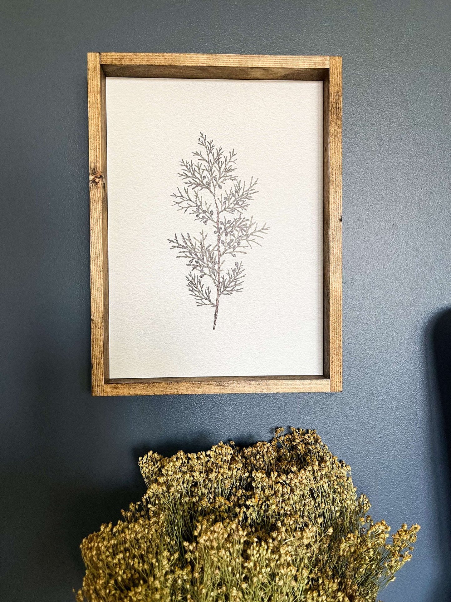 Cadre art mural vintage | Joli conifère