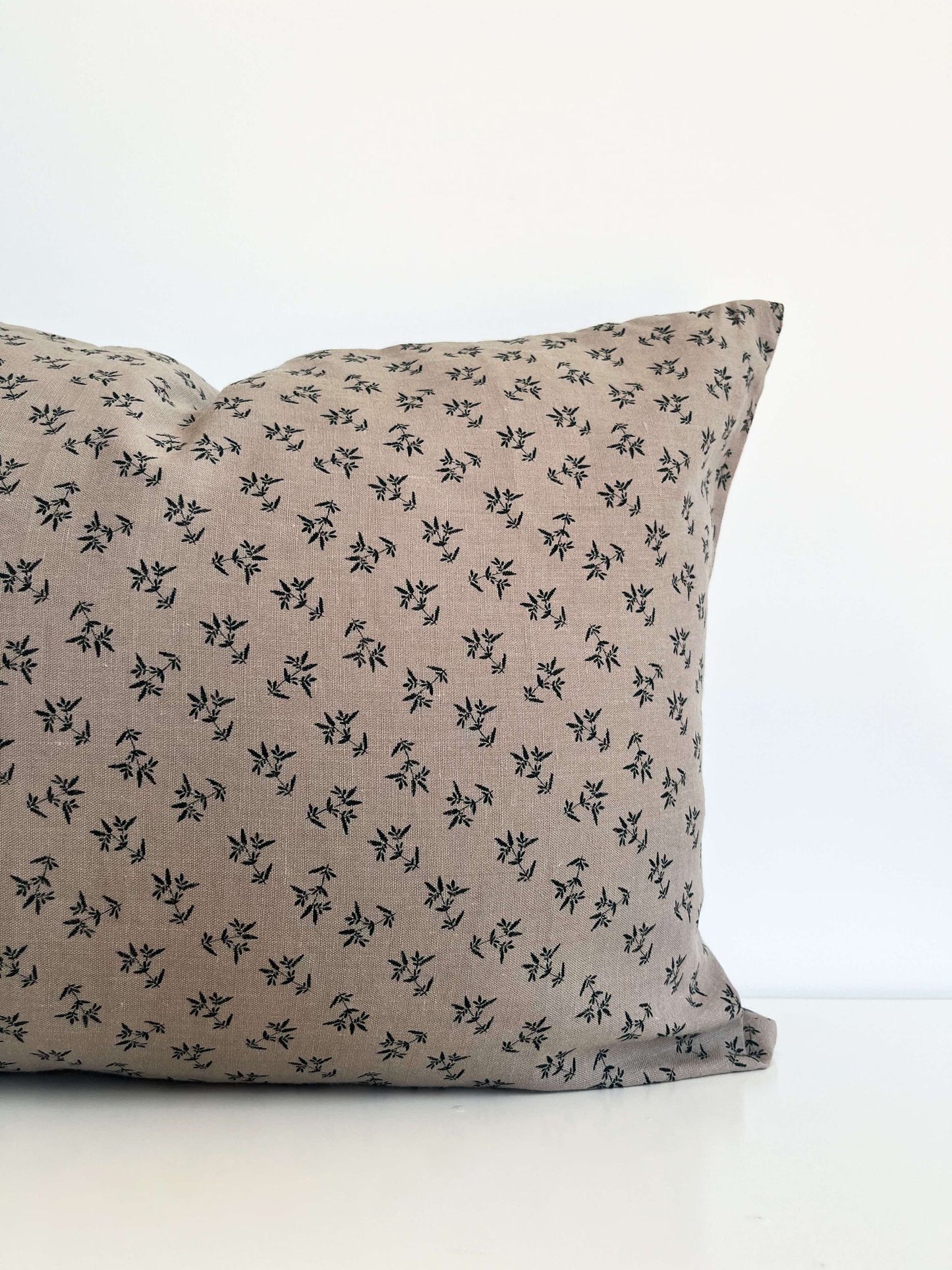 Housse de coussin Hortense | Greige et végétal