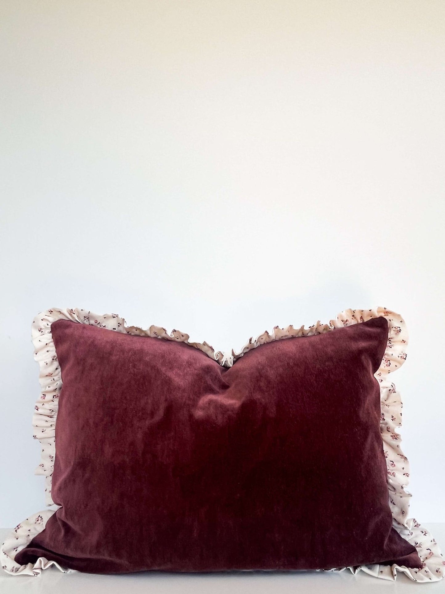 Housse de coussin Lily-Rose réversible | Floral à frisons