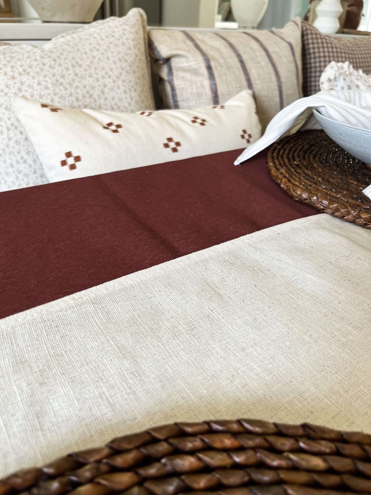 Housse de coussin Terra cotta Dots | Motif multipoint terracotta