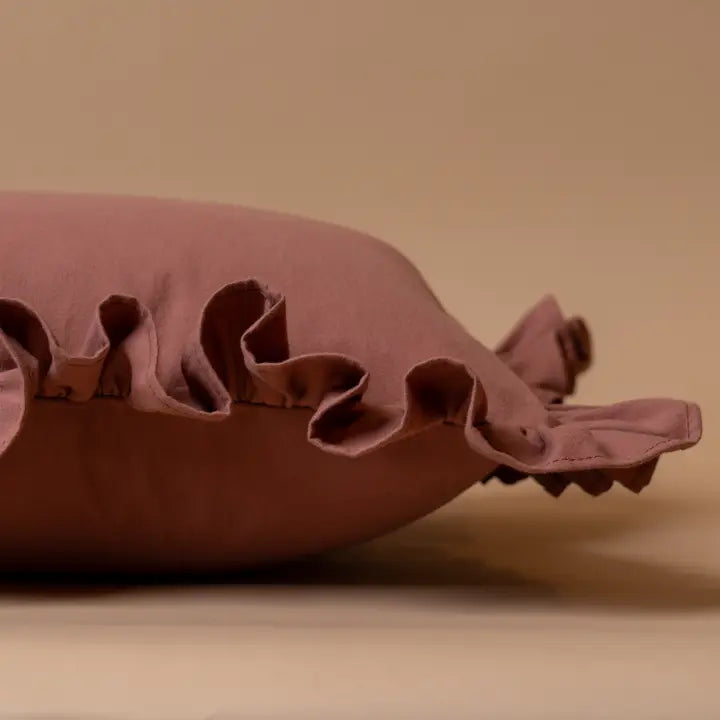 Housse de coussin Praline | en coton à volants