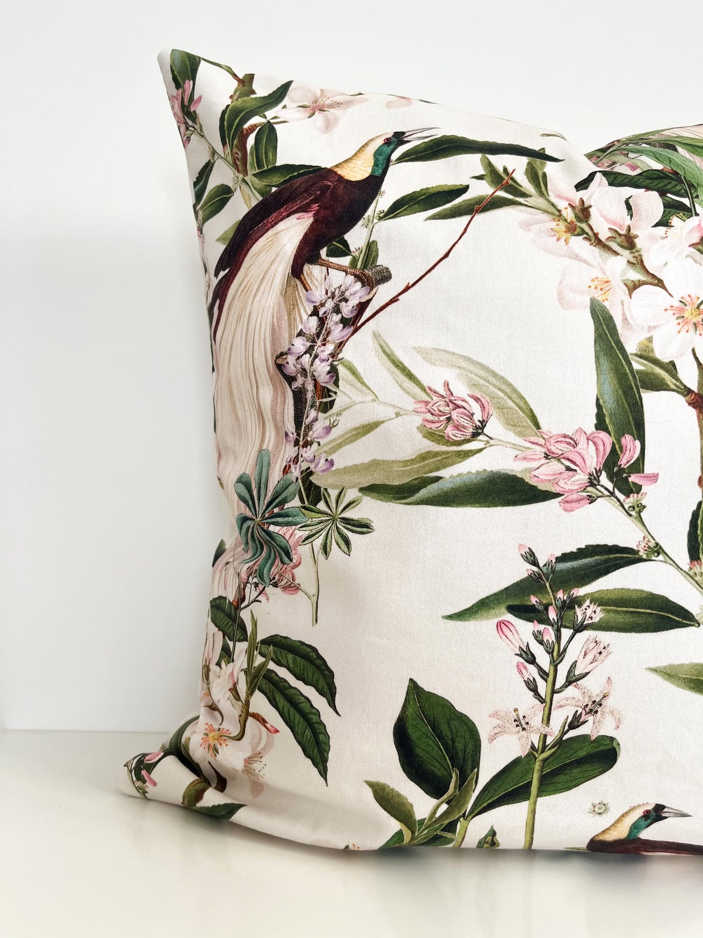 Housse de coussin Jade | Oiseau du paradis