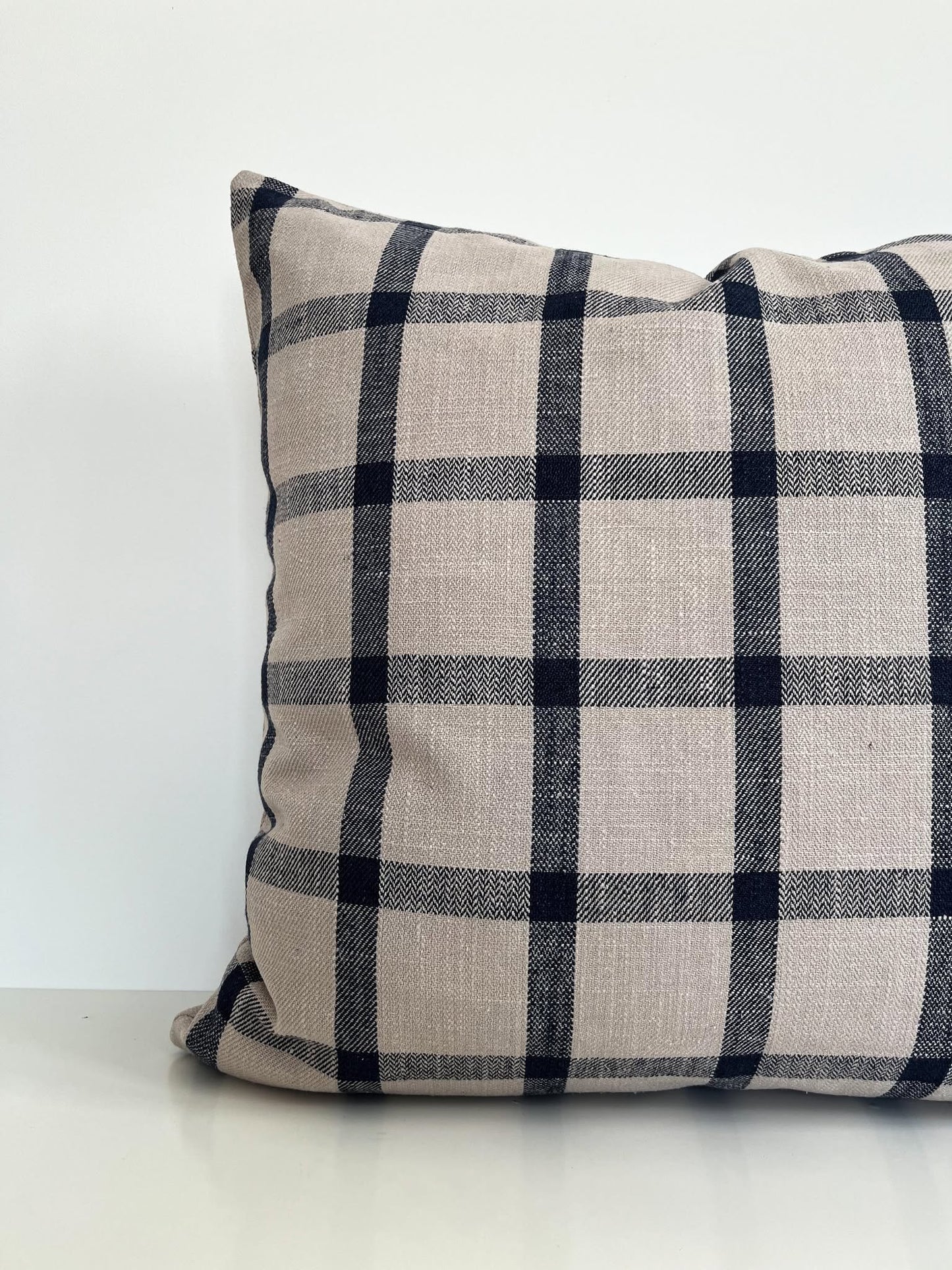 Housse de coussin Lou | Greige - Indigo