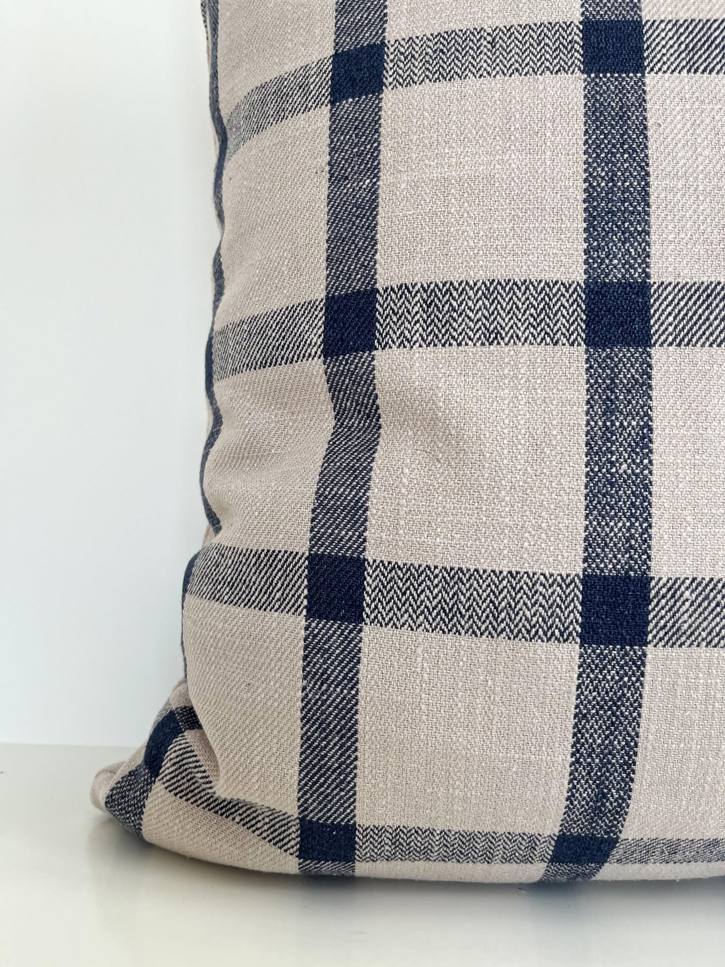 Housse de coussin Lou | Greige - Indigo