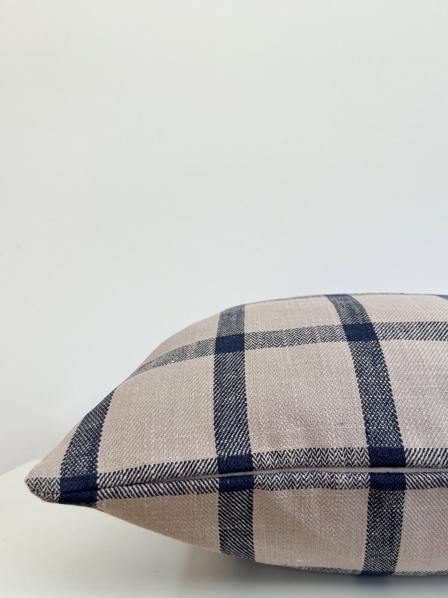 Housse de coussin Lou | Greige - Indigo