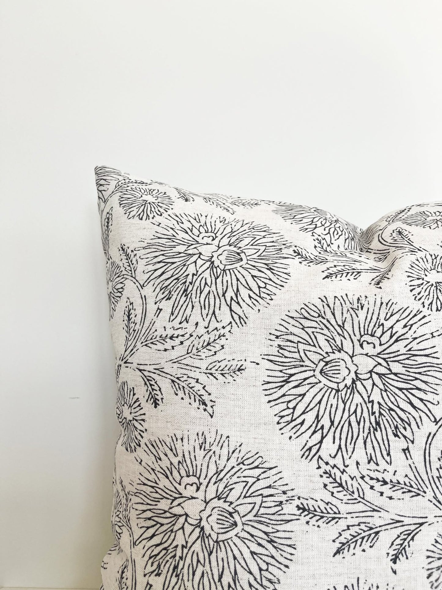 Housse de coussin Aimée | Lin Blanc et Ardoise