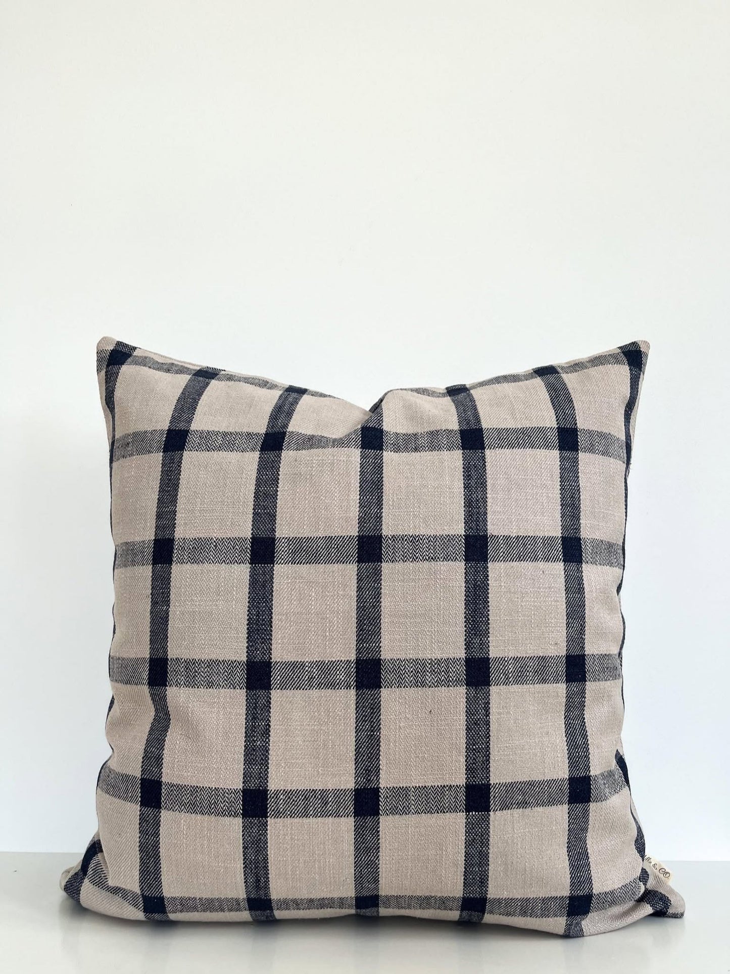 Housse de coussin Lou | Greige - Indigo
