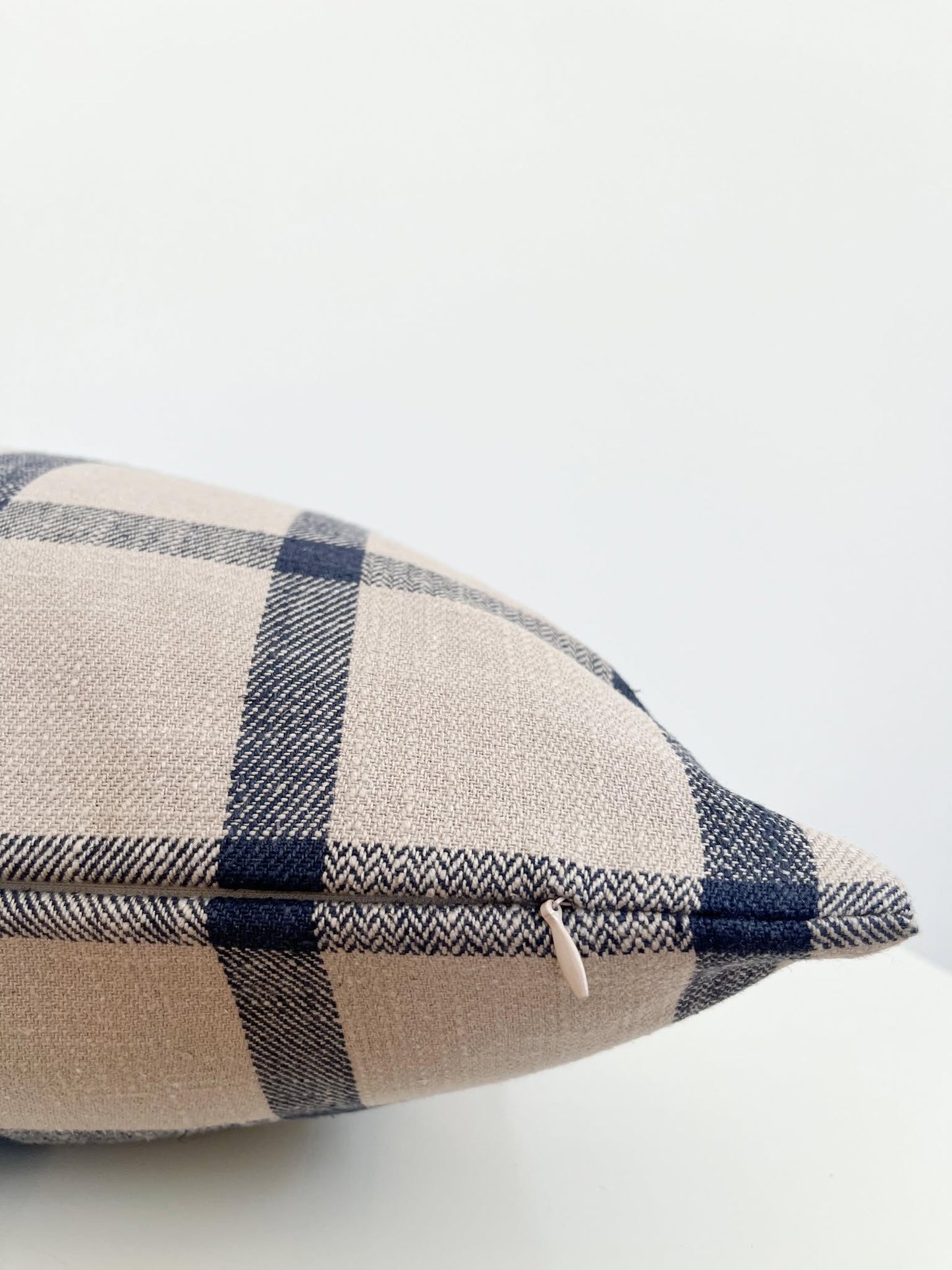 Housse de coussin Lou | Greige - Indigo