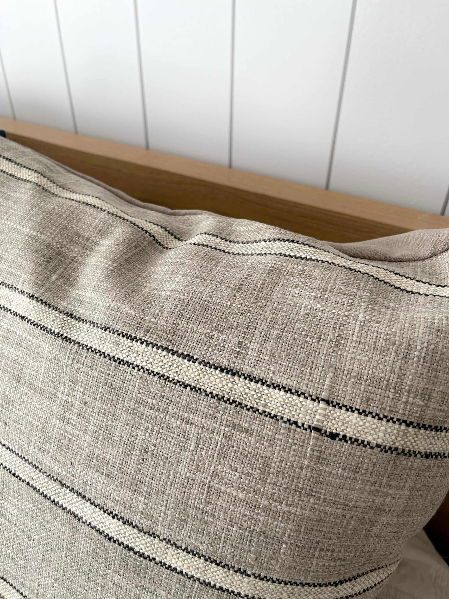 Housse de coussin Macy| Rayé Gris-Greige