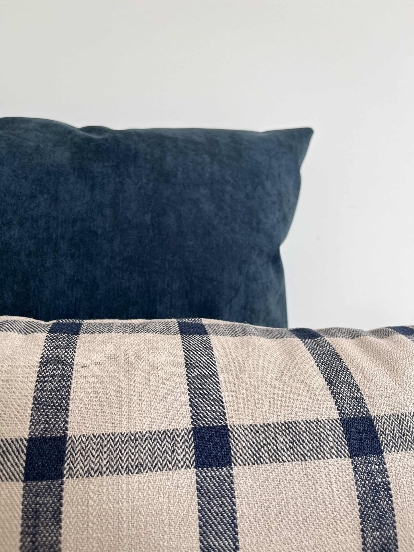 Housse de coussin Lou | Greige - Indigo