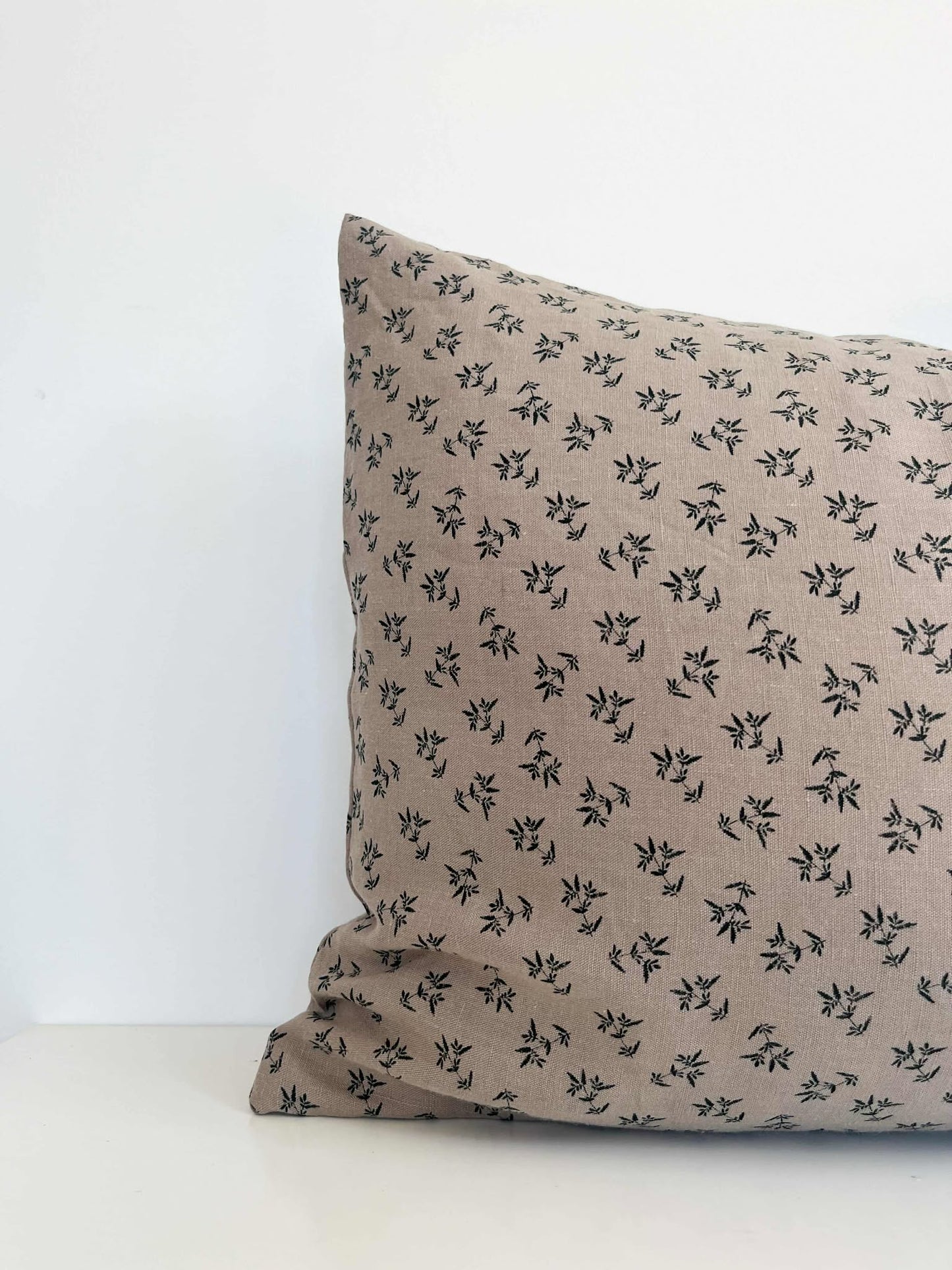 Housse de coussin Hortense | Greige et végétal