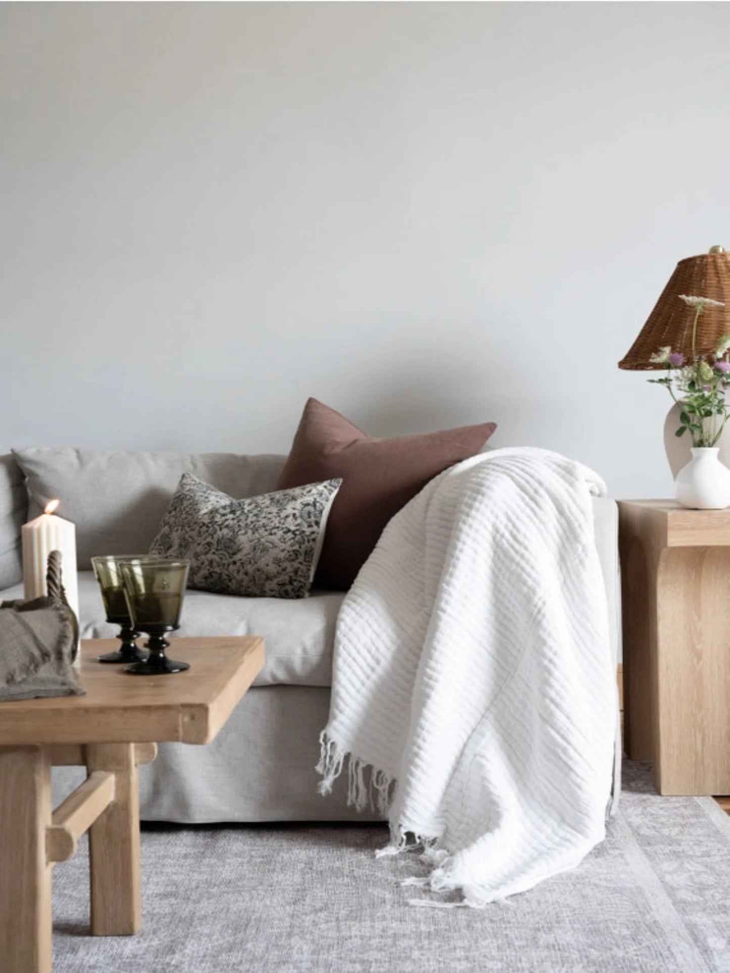 Housse de coussin Aubrey | Imprimé botanique