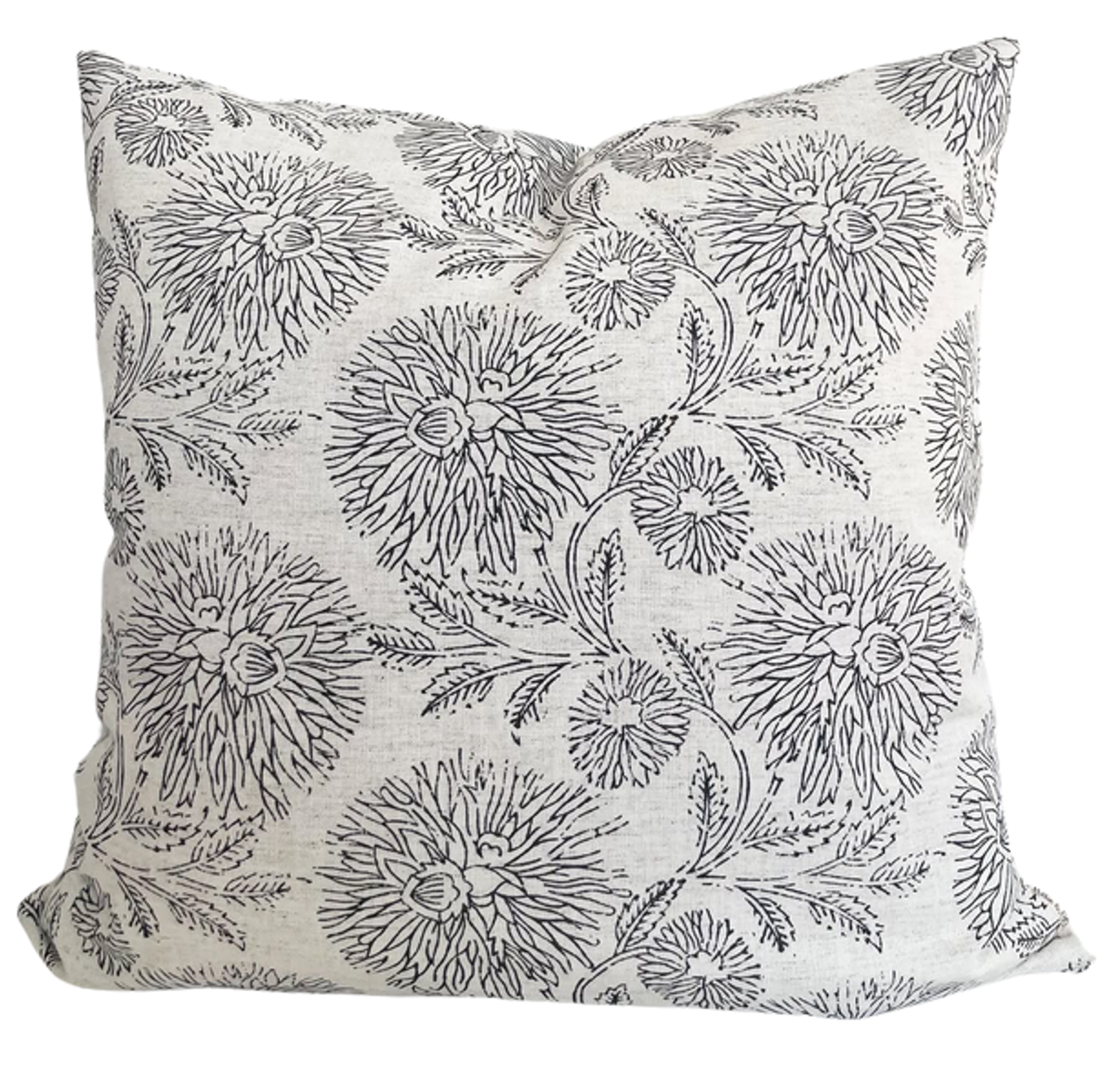 Housse de coussin Aimée | Lin Blanc et Ardoise