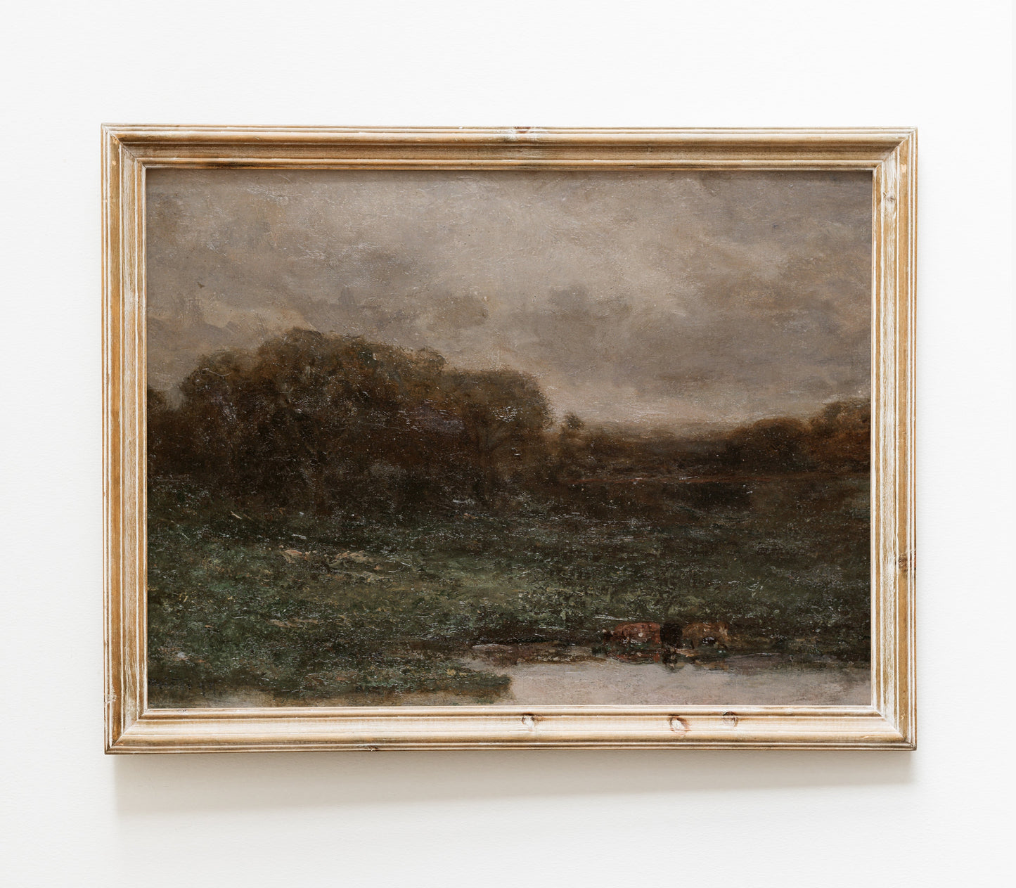 Impression d'art vintage de paysage de Moody Field