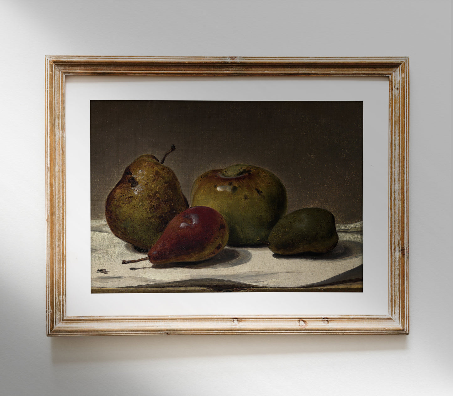 Impression d'art vintage de nature morte aux fruits