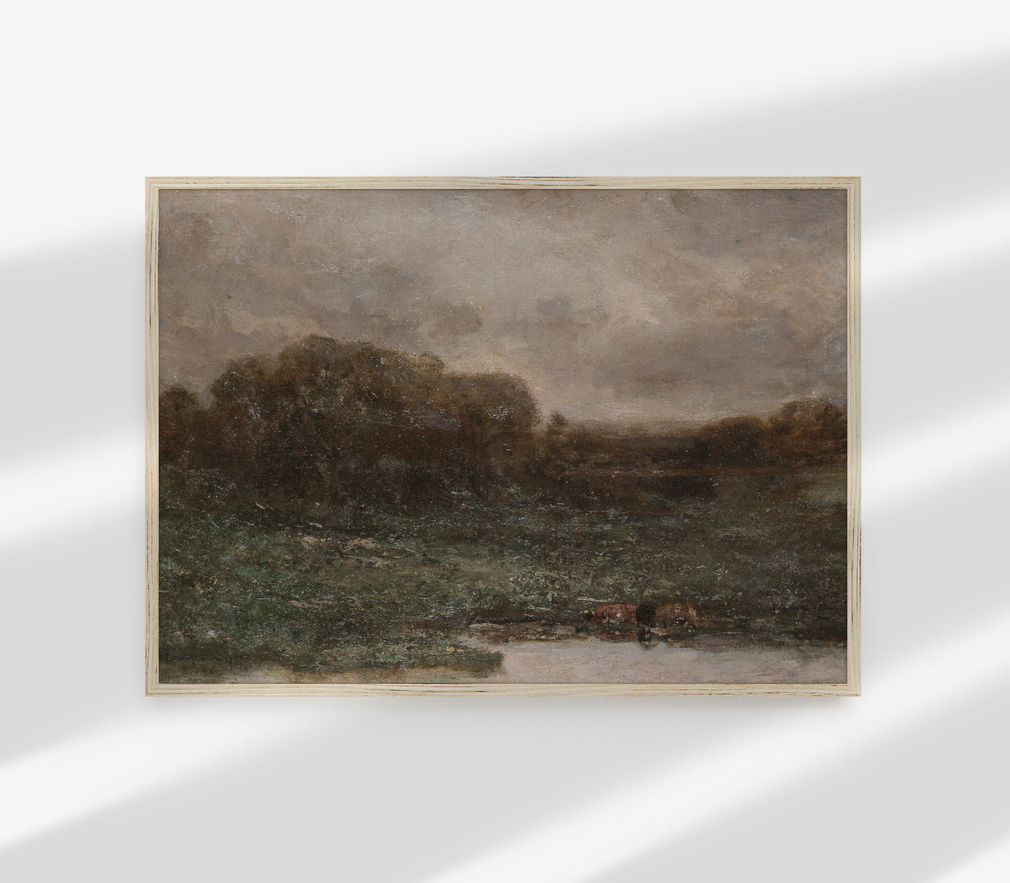 Impression d'art vintage de paysage de Moody Field
