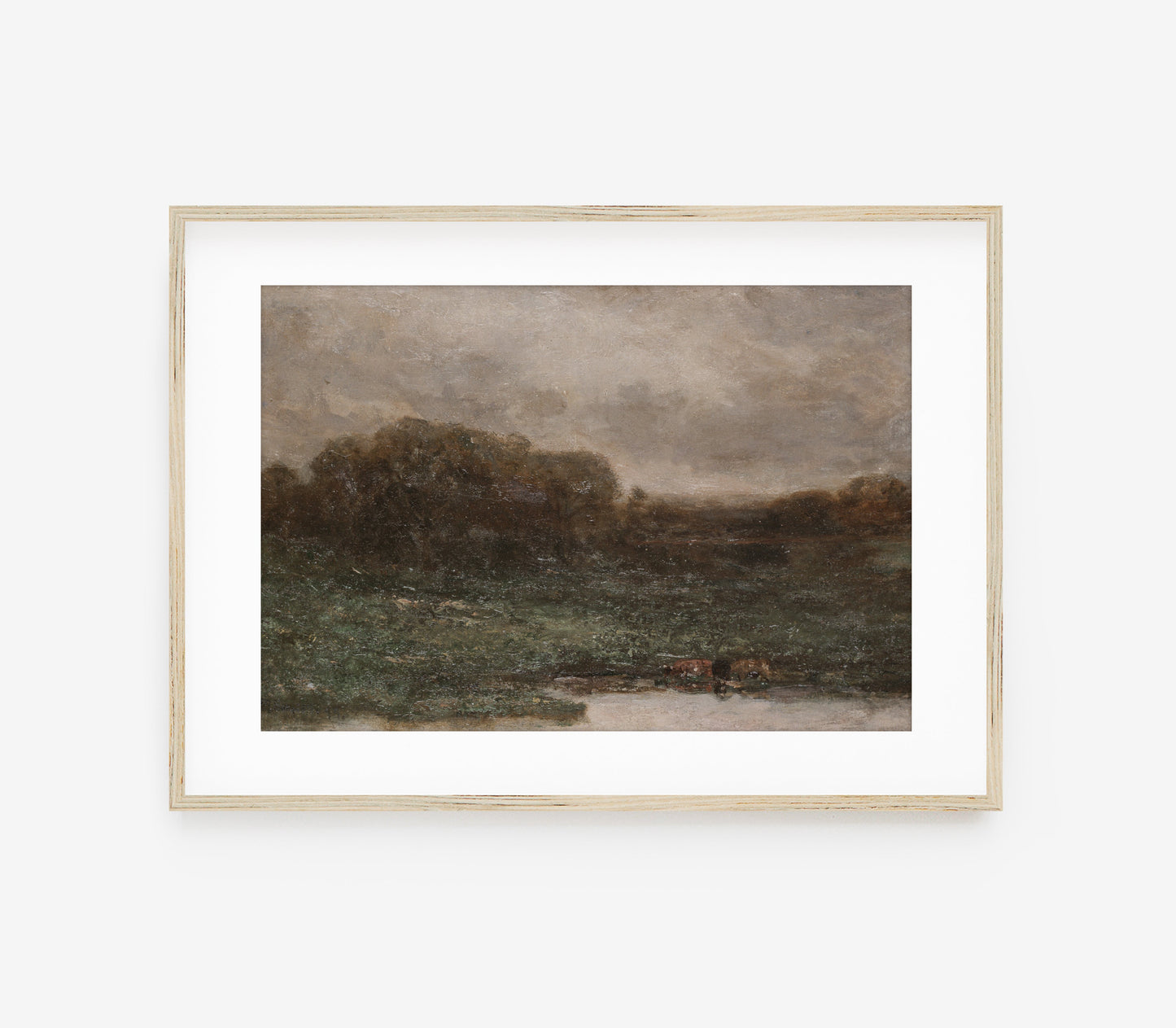 Impression d'art vintage de paysage de Moody Field