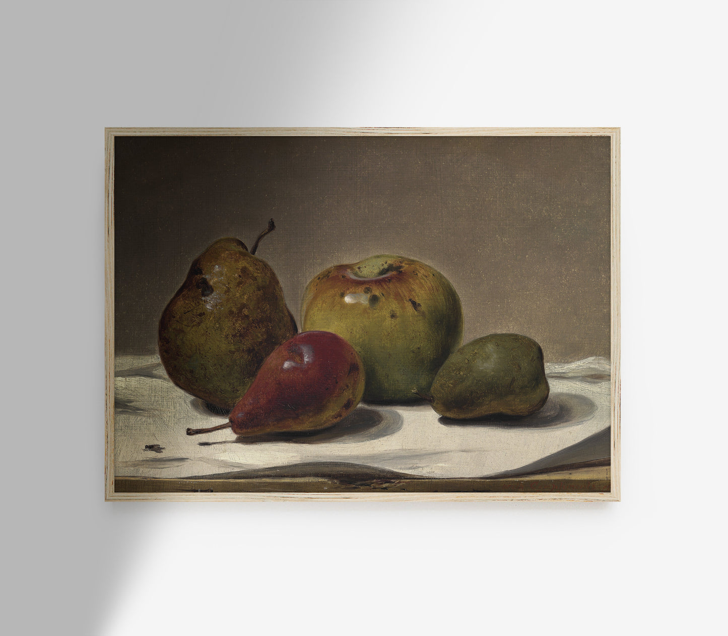 Impression d'art vintage de nature morte aux fruits