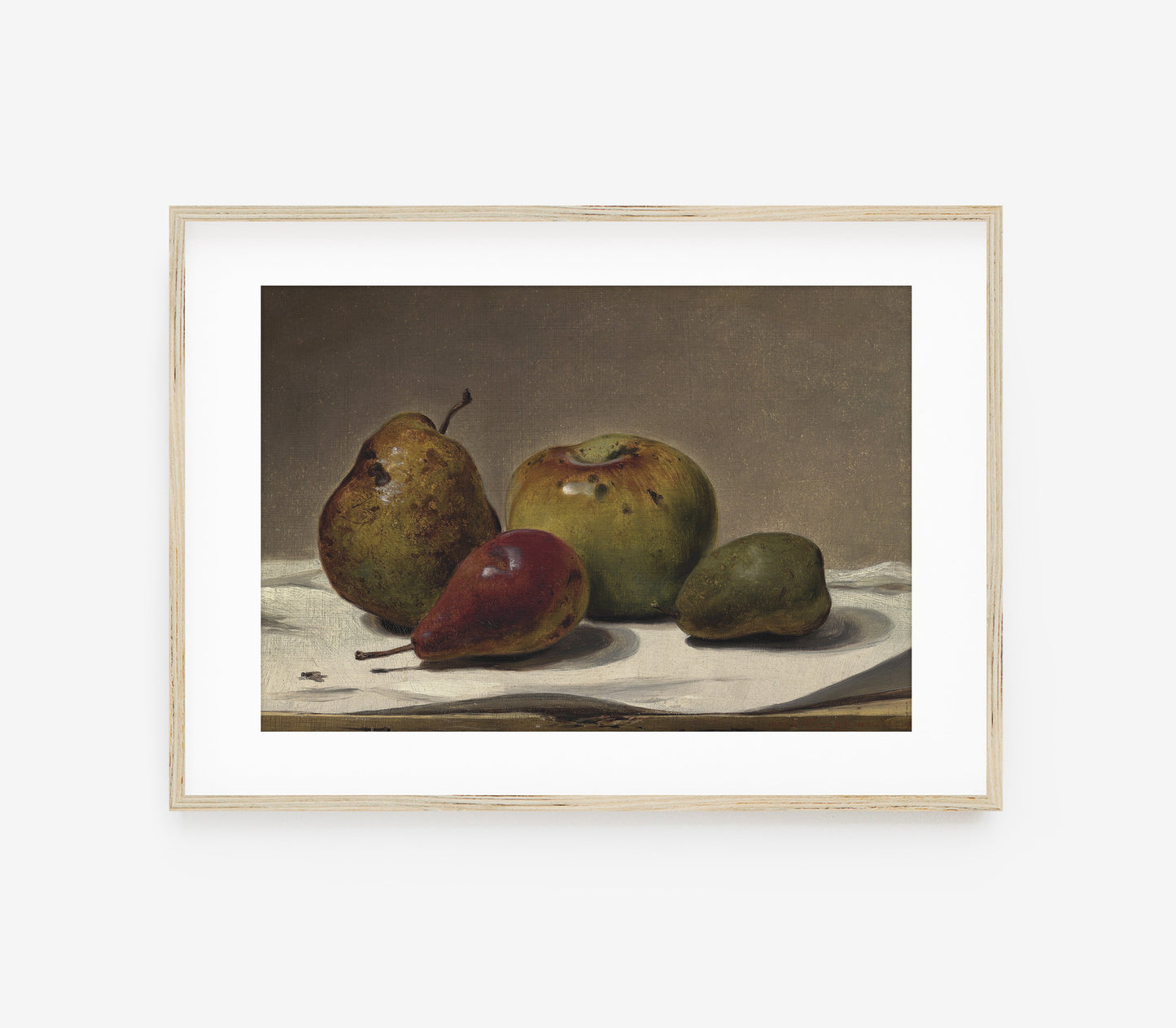 Impression d'art vintage de nature morte aux fruits