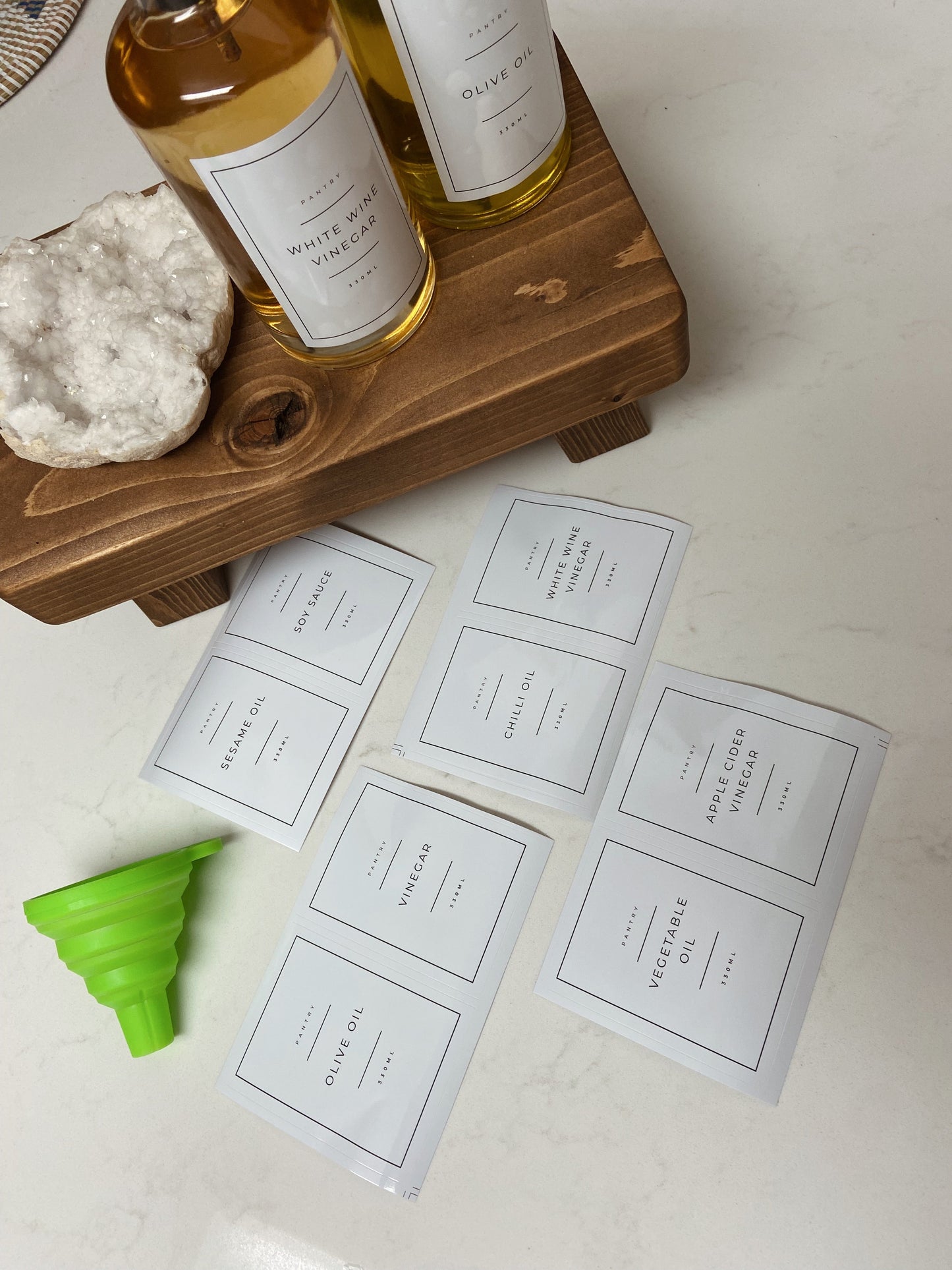 Distributeur d'huile et de vinaigre avec bec verseur | Doré