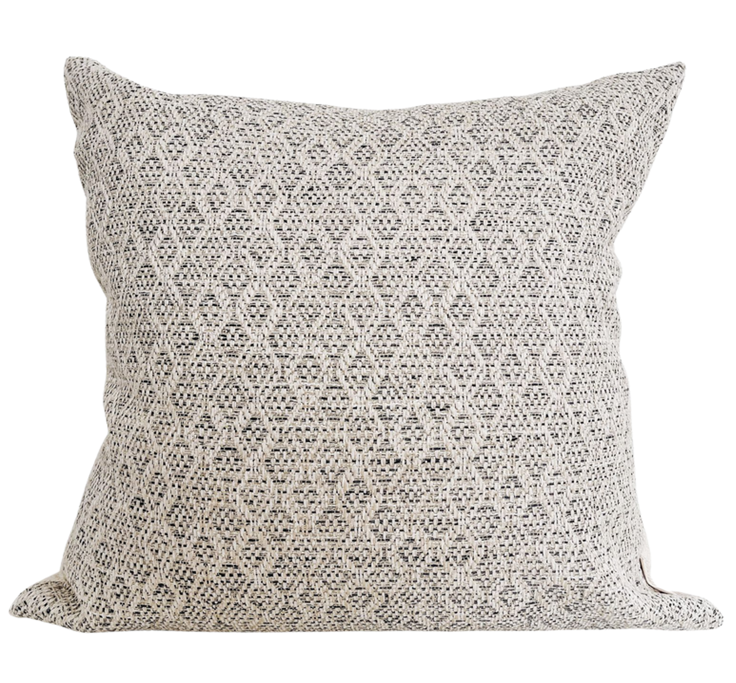 Housse de coussin Énola | Tissage losange Crème et ardoise