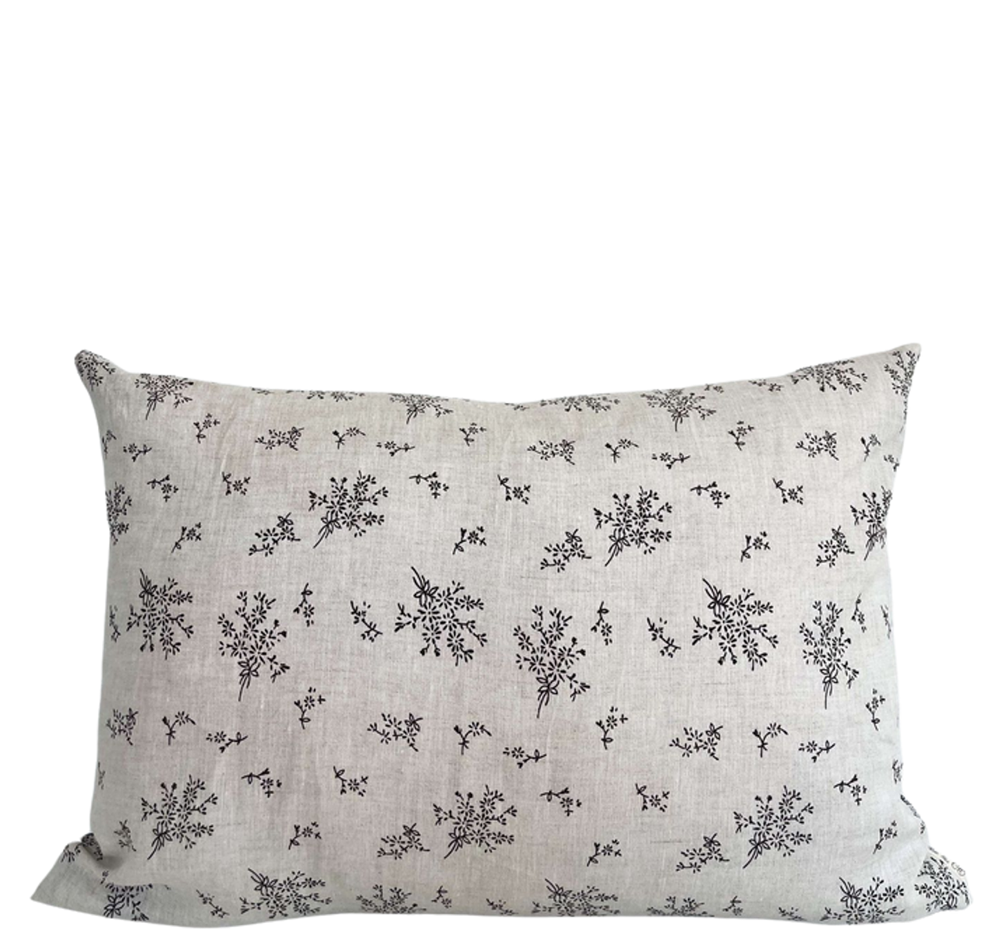 Housse de coussin Hannah | Lin blanc fleurs délicates