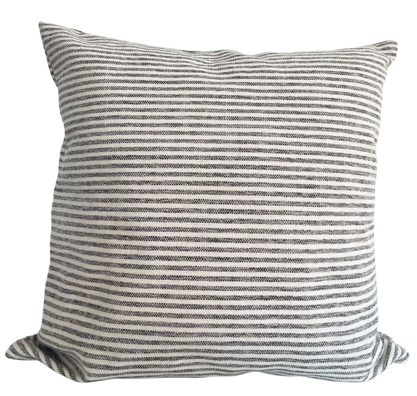 Housse de coussin June | Ligné horizontal crème et stone