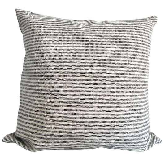 June Cushion Cover | Cream and Stone Horizontal Line