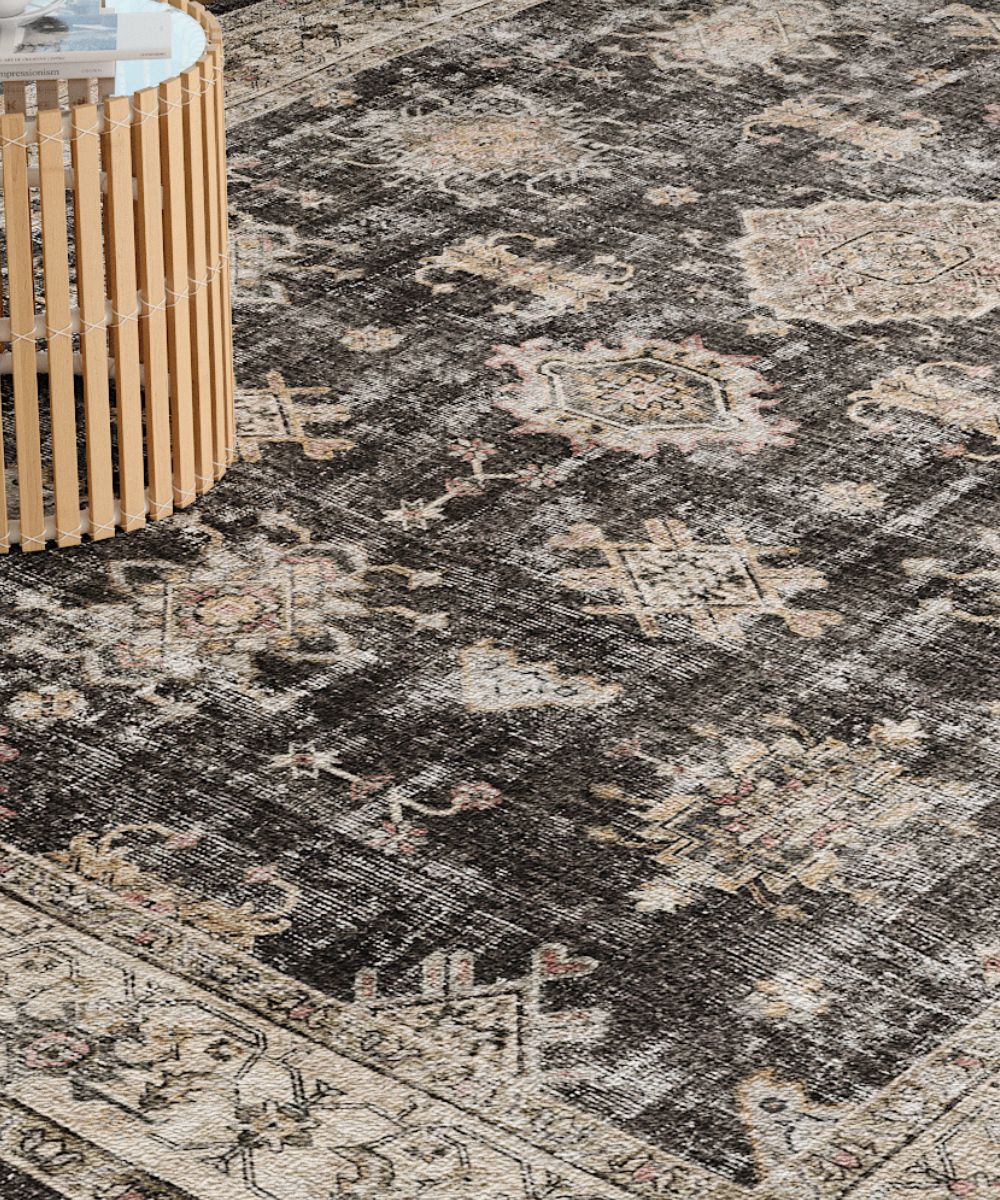 Tapis noir anthracite