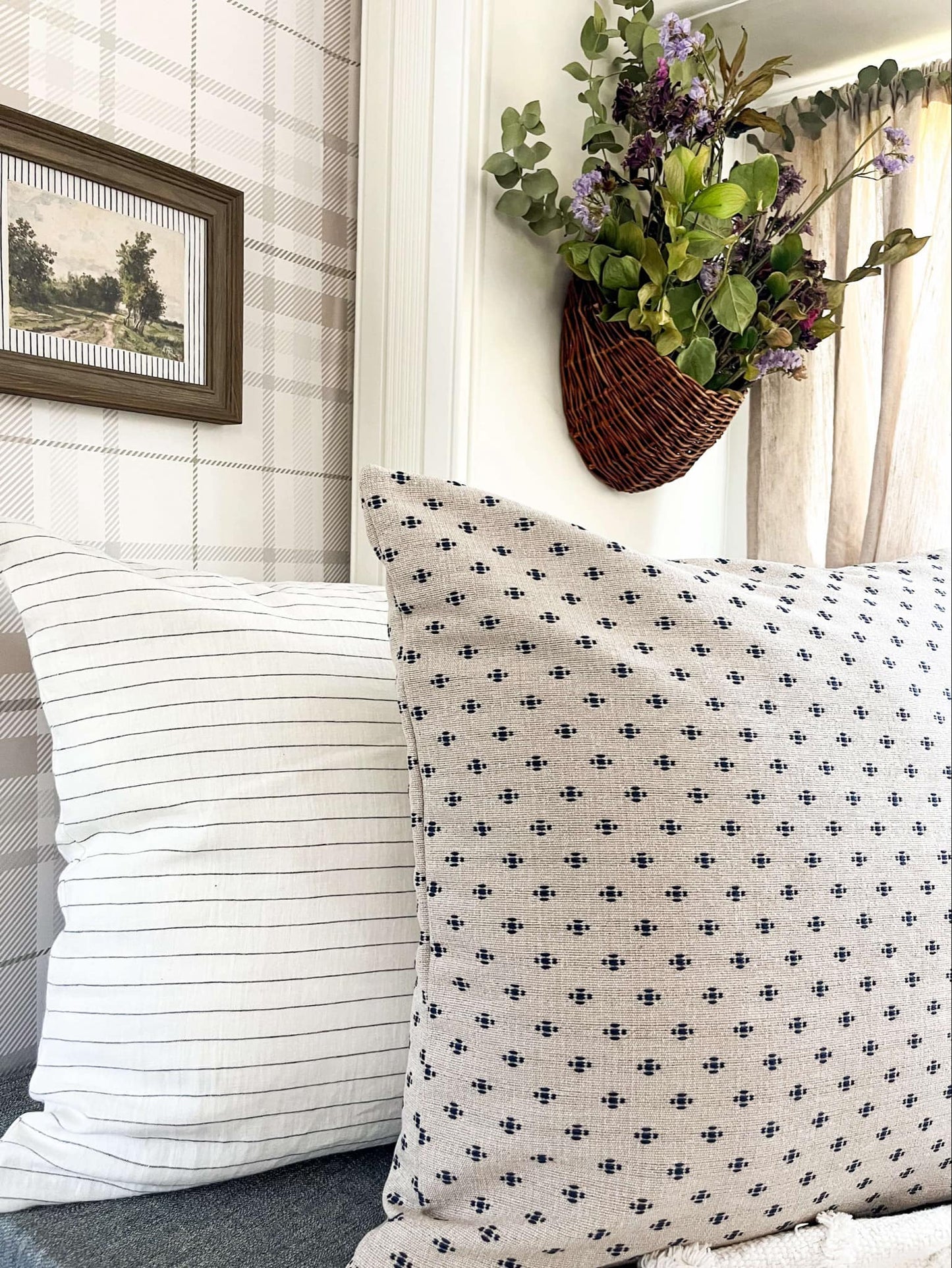 Housse de coussin Dahlia | Motif floral géométrique