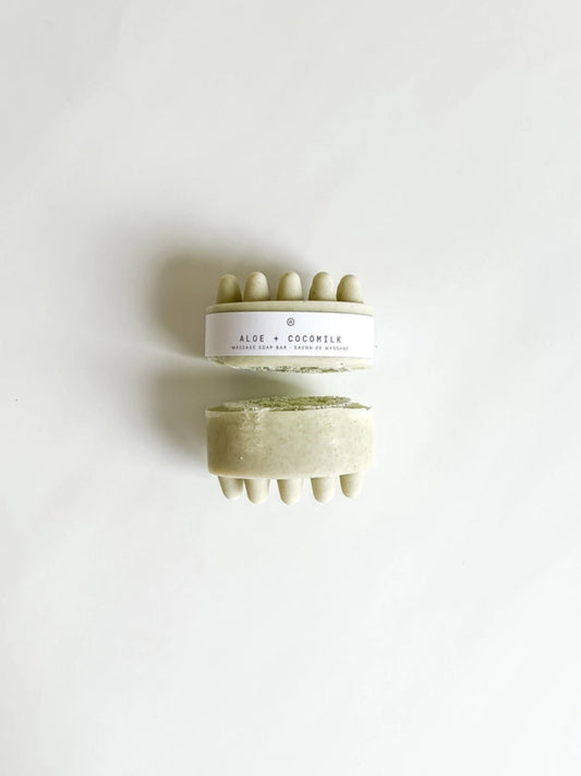 "Aloe and Coconut Milk" Massage Soap | Gentle Exfoliator