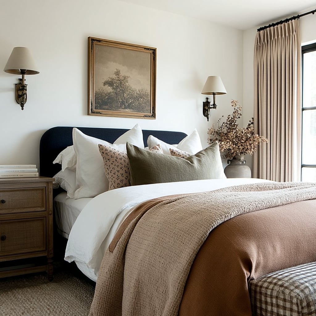 Housse de coussin Hortense | Greige et végétal