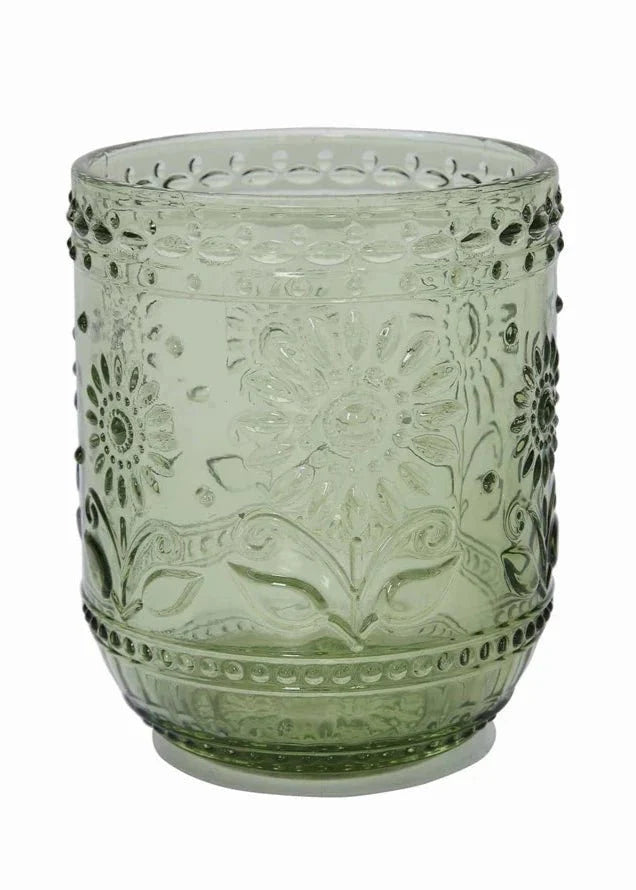 Verres décorés de motifs floraux | lot de 2