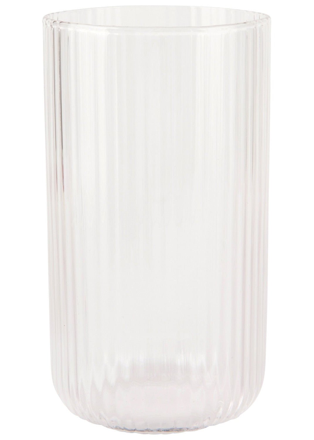 Verres à boire cannelés, lot de 2 | Transparent