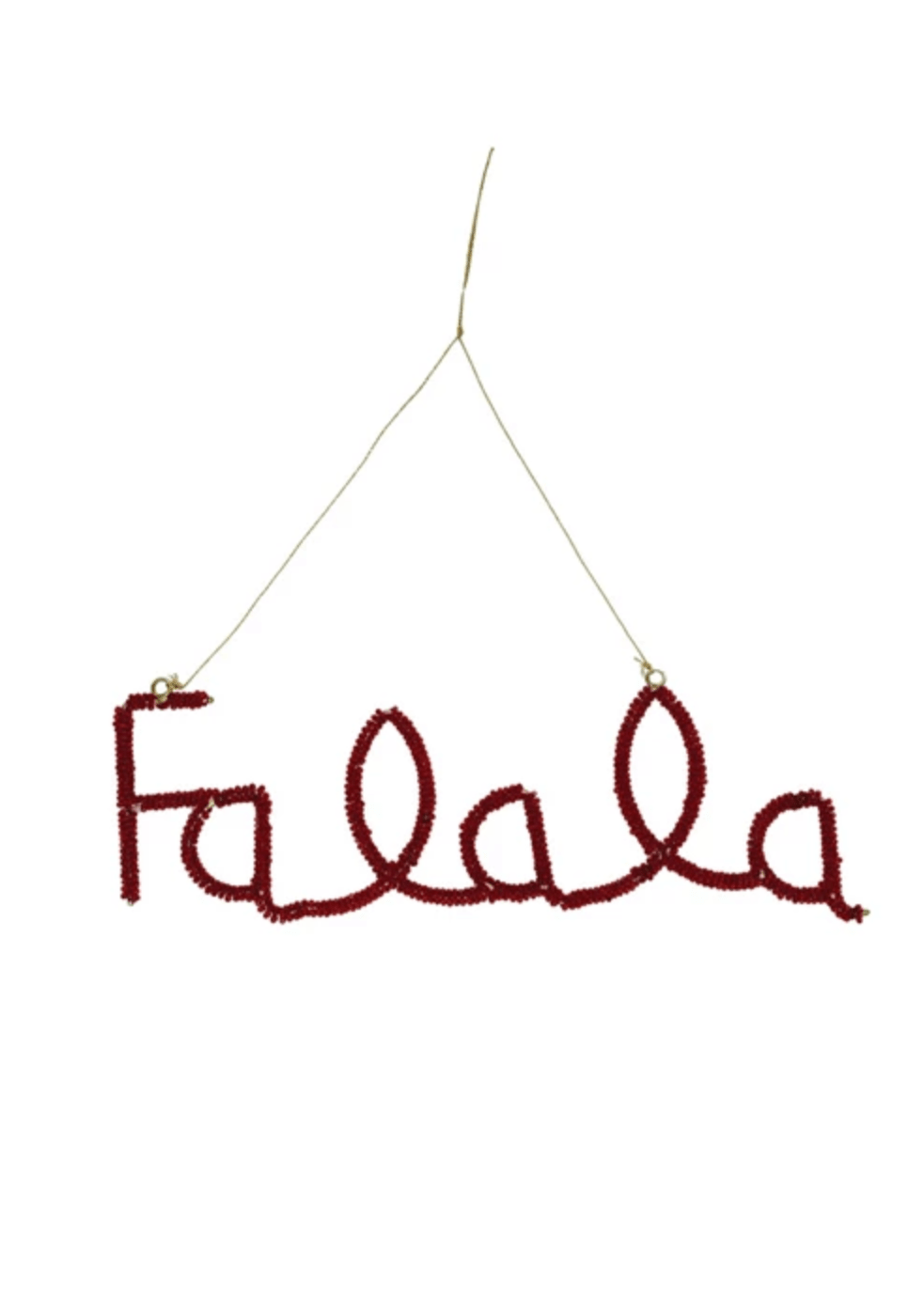 Ornement de Noël en perles de verre | “Fa La La”