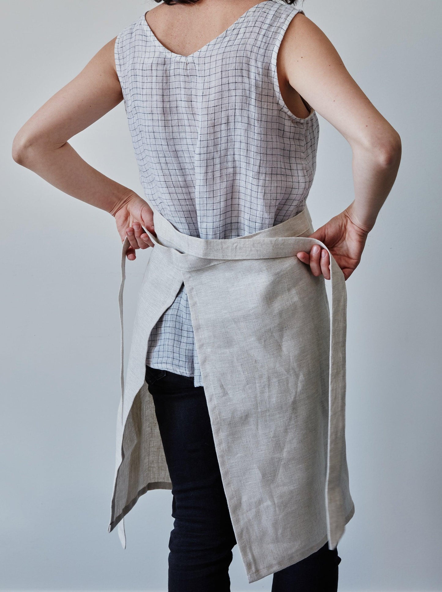 Tablier demi-lin | Avoine