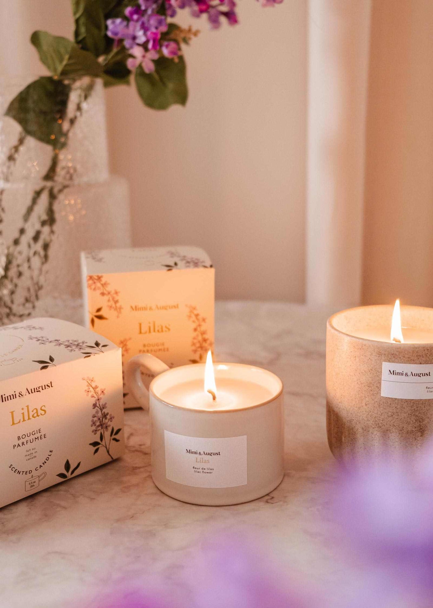 Lilas - Bougie réutilisable
