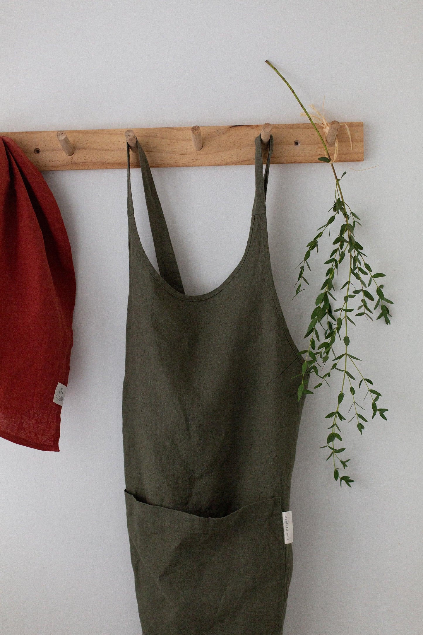 Linen Apron | Forest Green