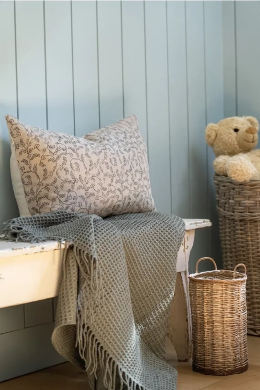 Housse de coussin VERITY en lin| Imprimée au bloc