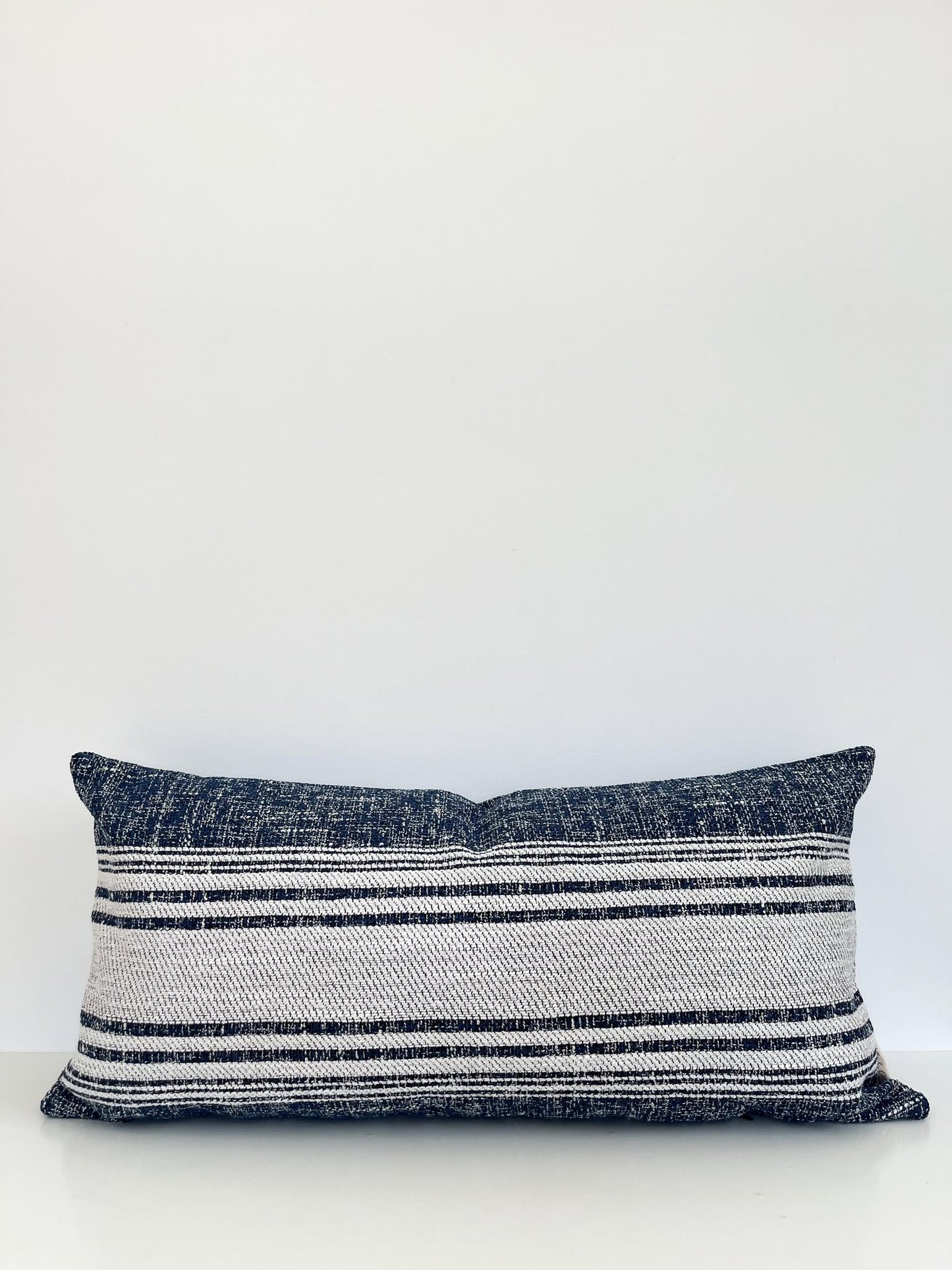 Lorma Cushion Cover | Lumbar Indigo Striped