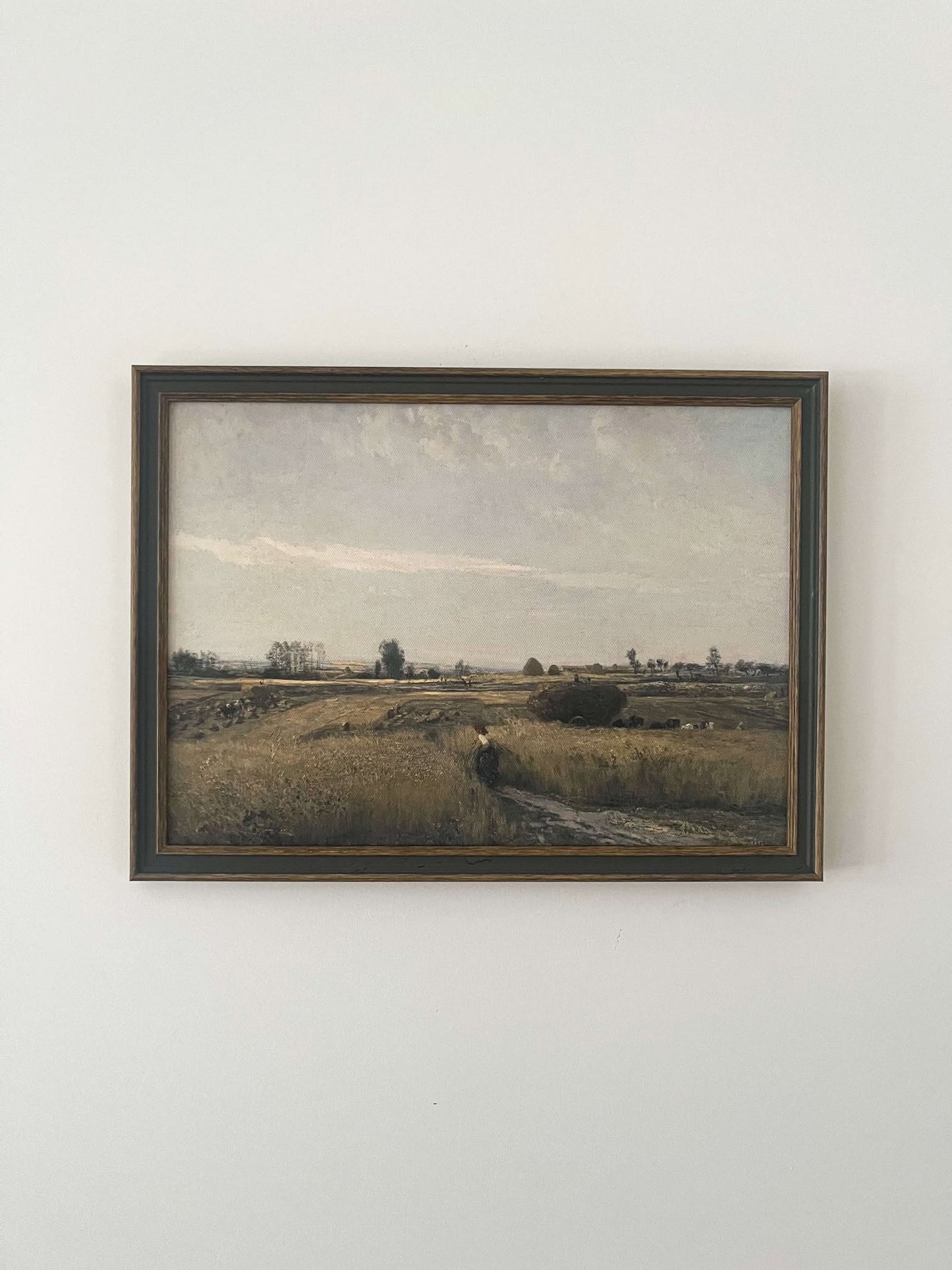 Cadre art mural vintage | Pré à l'aurore