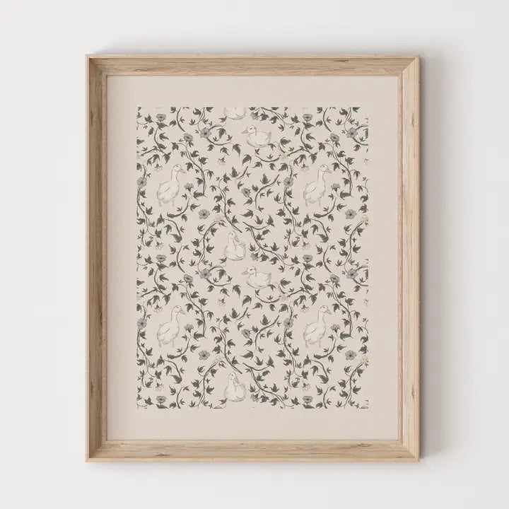 Illustration imprimée | « Oies vintage»