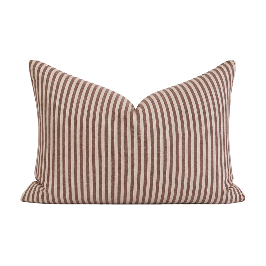 Housse de coussin Basile | Argile et crème