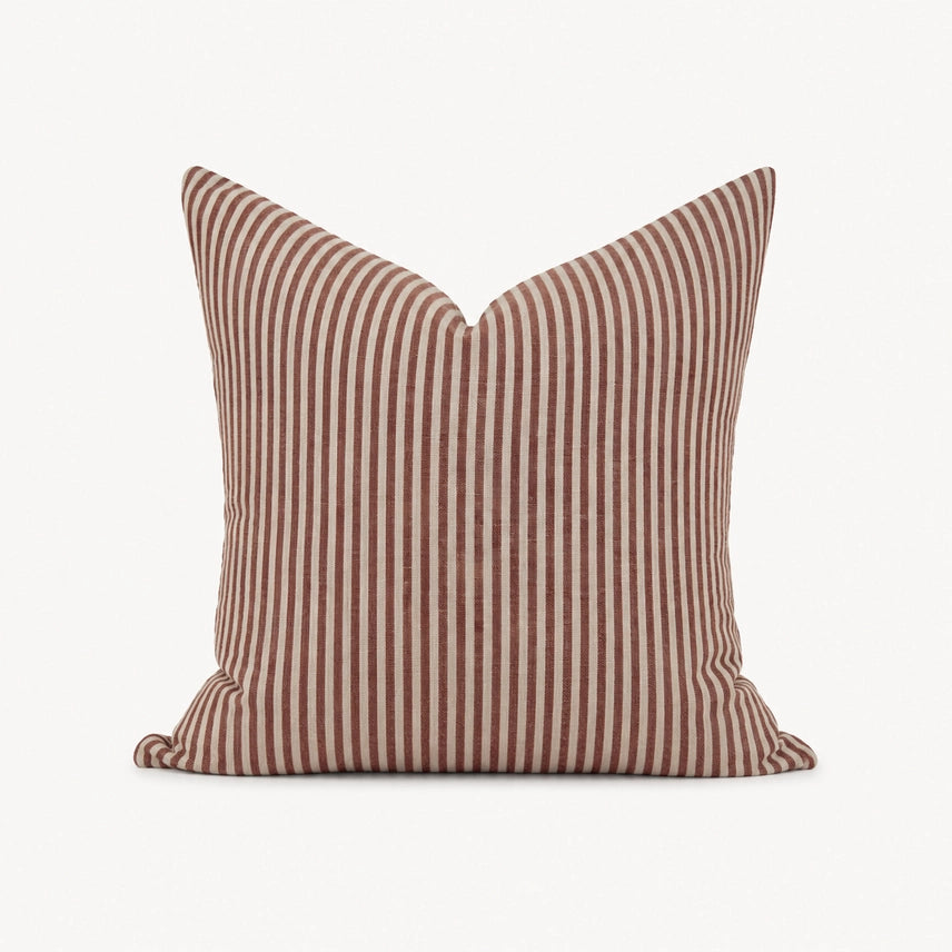 Housse de coussin Basile | Argile et crème