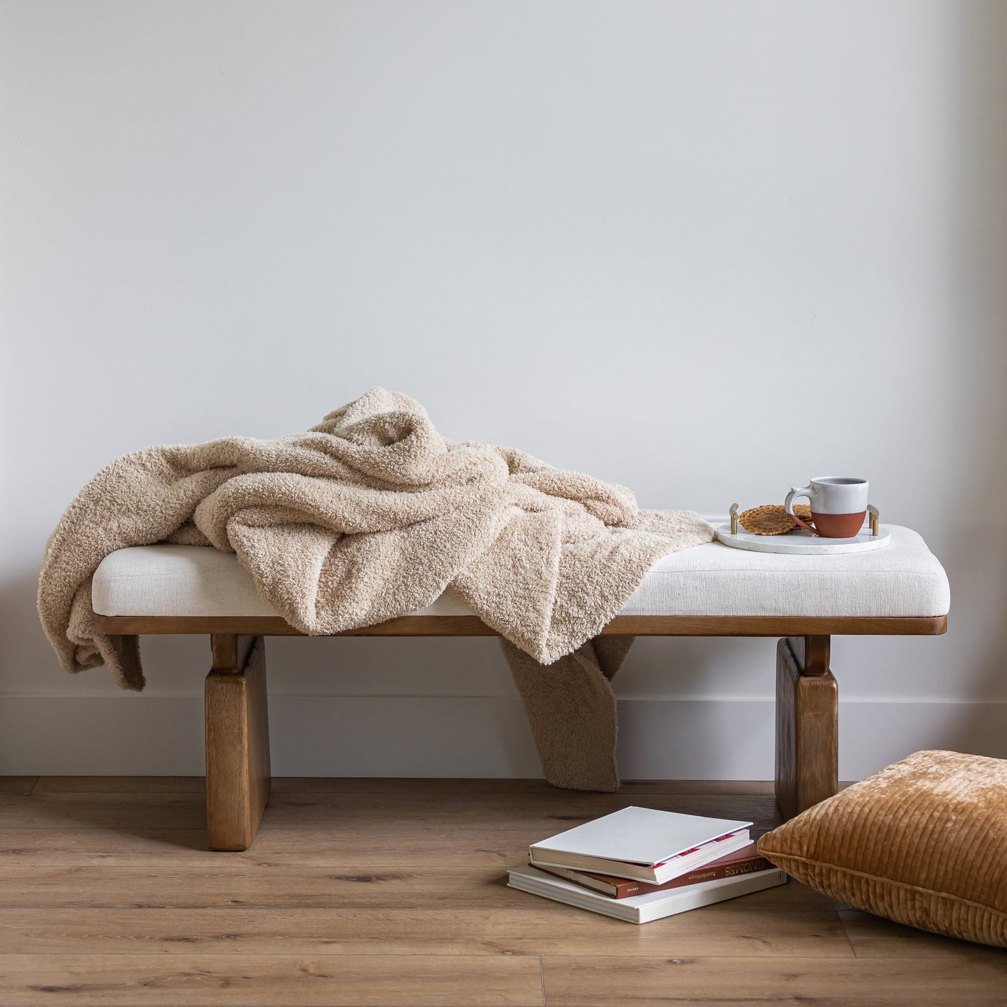 Plaid long beige caramel